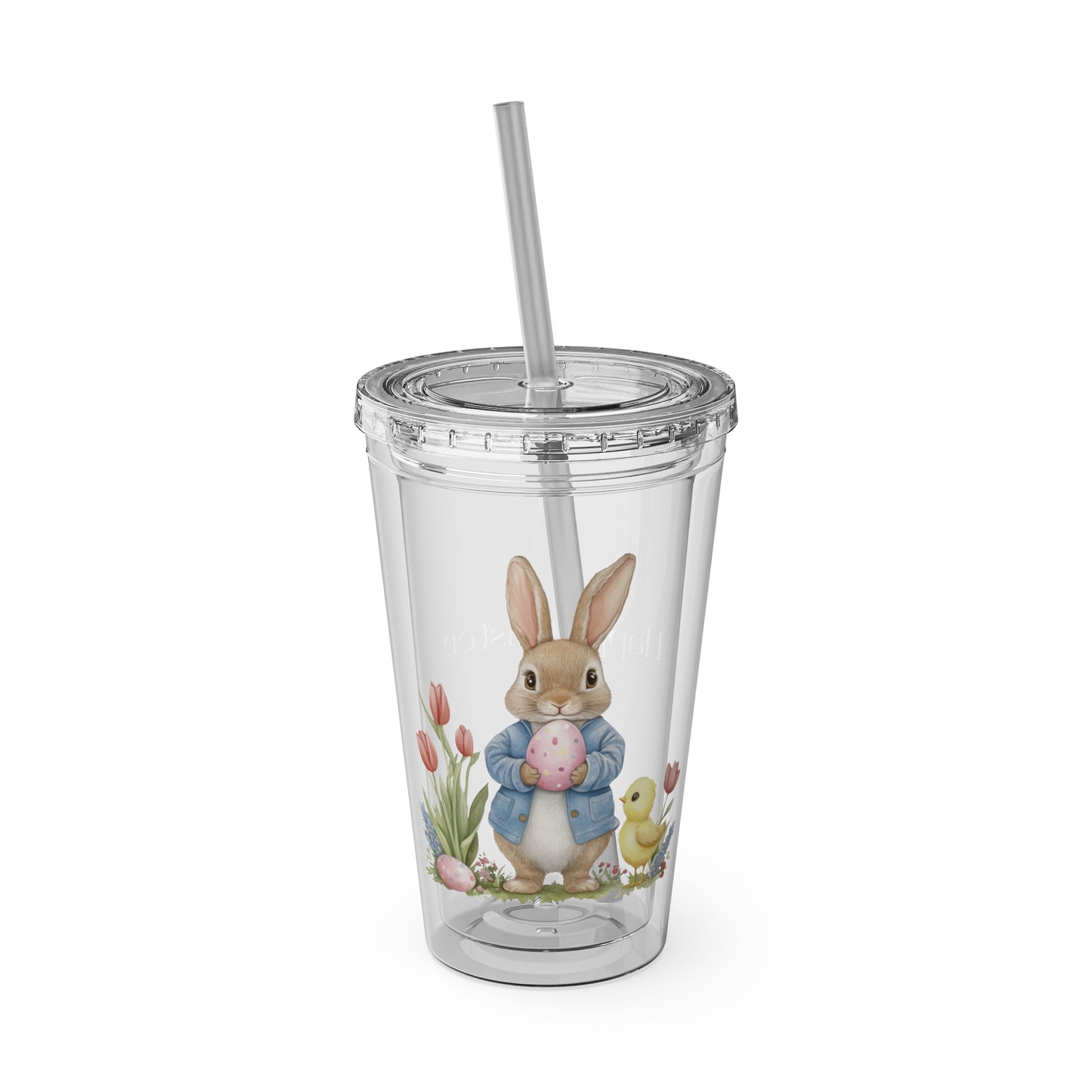 Bunny Tumbler with Straw | 16oz Easter Drinkware
