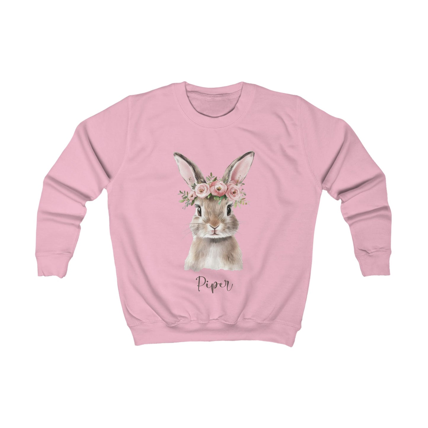 Adorable Floral Bunny Kids Sweatshirt - Perfect for Spring Celebrations