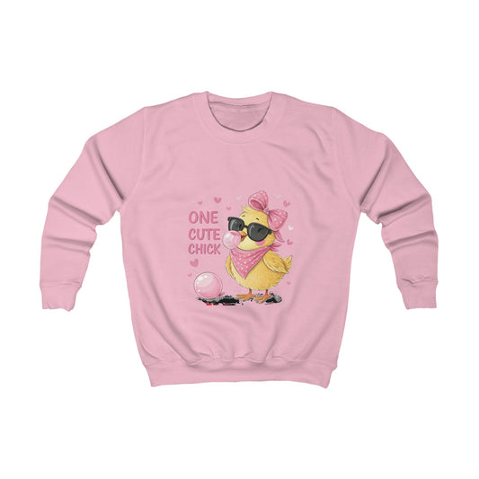 Adorable Kids Sweatshirt - 'One Cute Chick' for Spring Celebrations