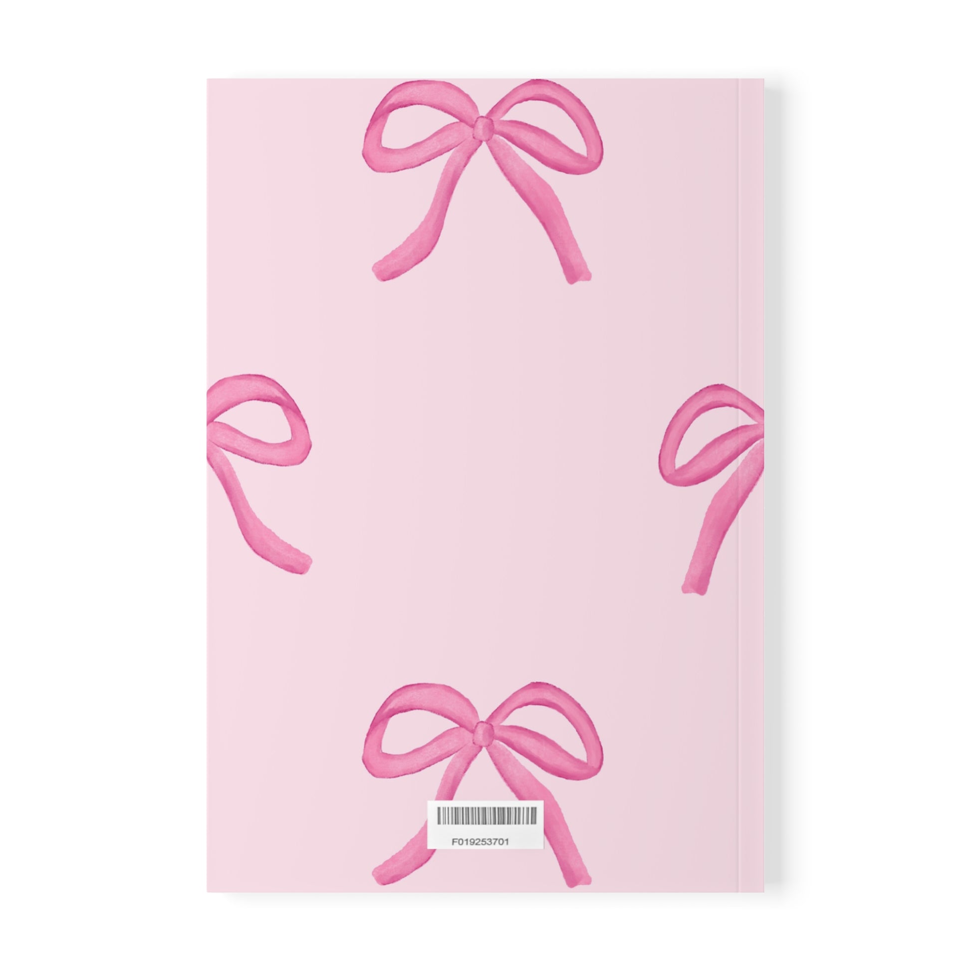 Cute Pink Bow Journal Back