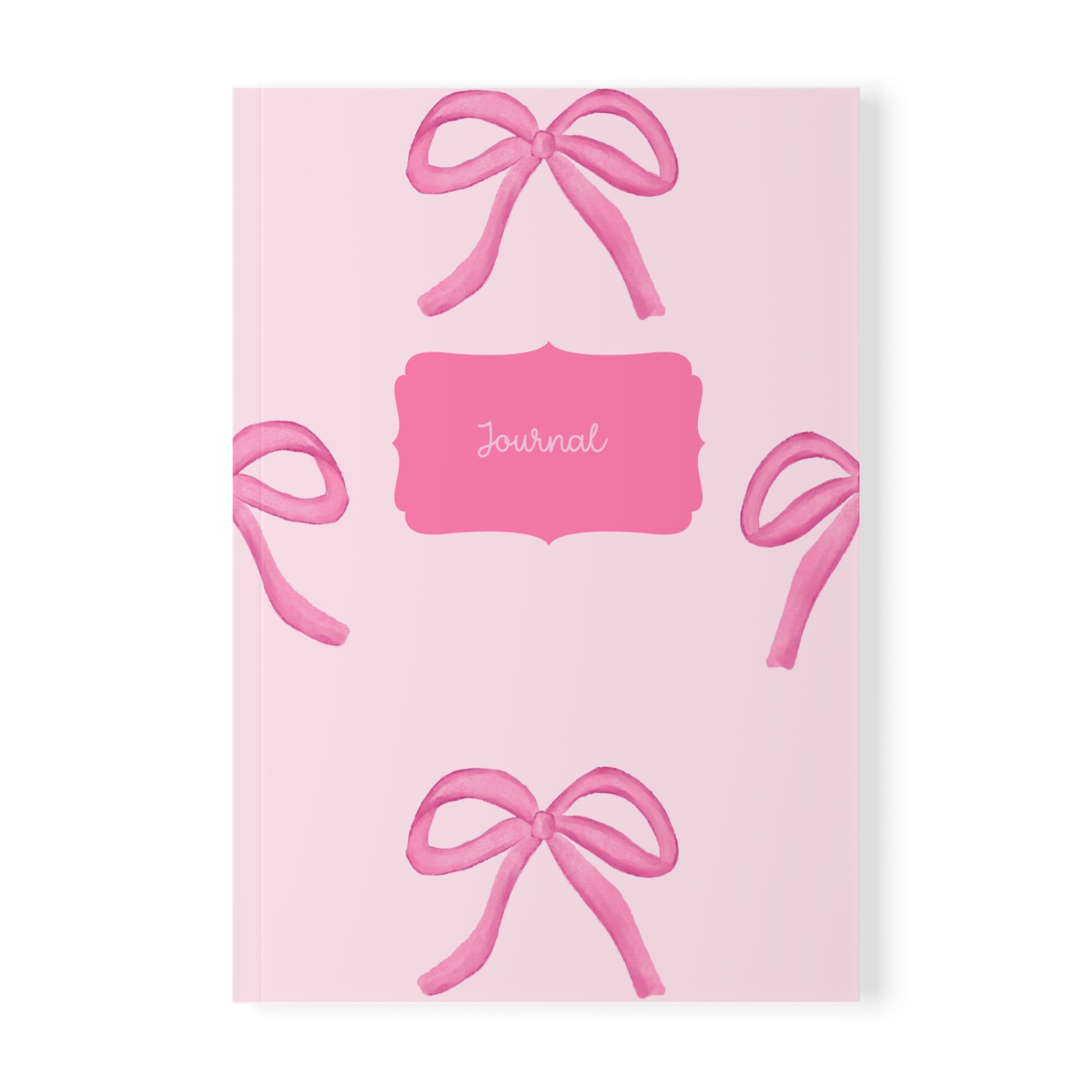 Cute Pink Bow Journal Front