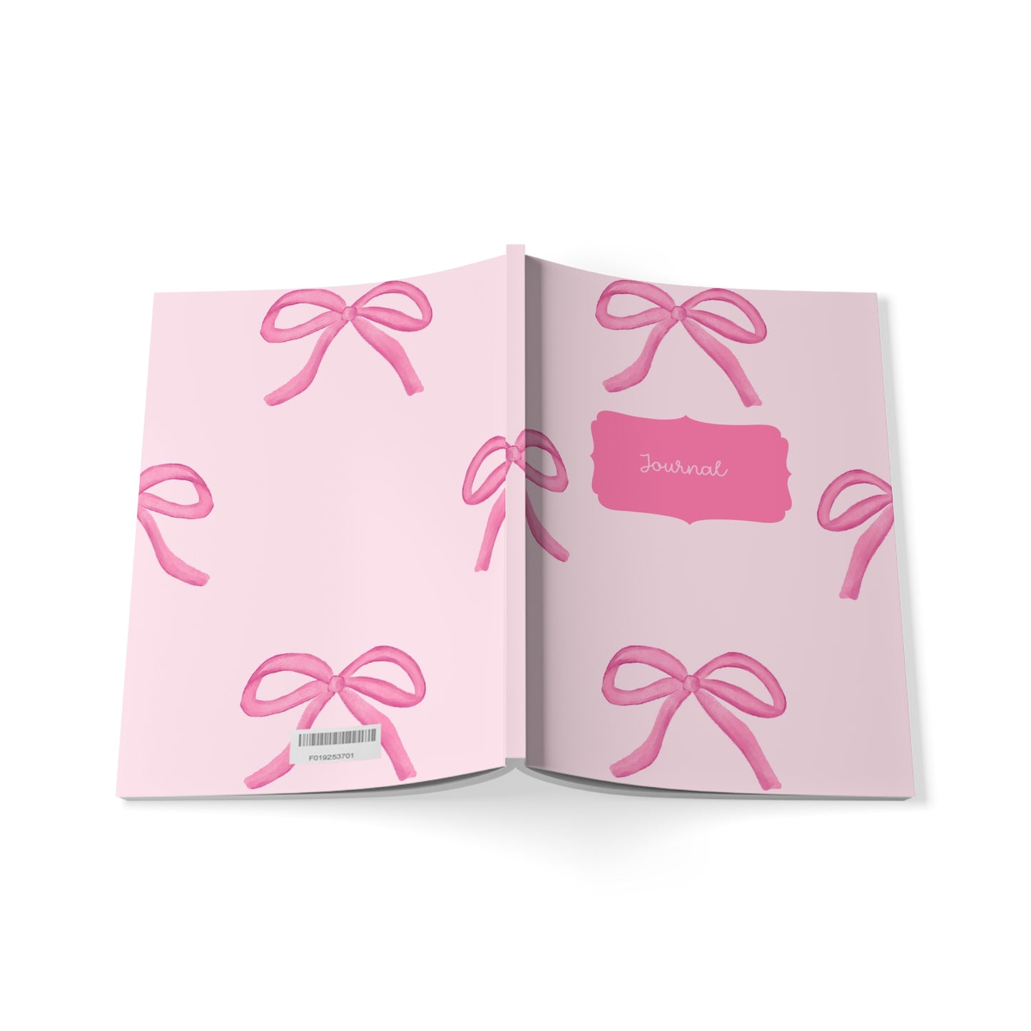 Cute Pink Bow Journal Open Exterior